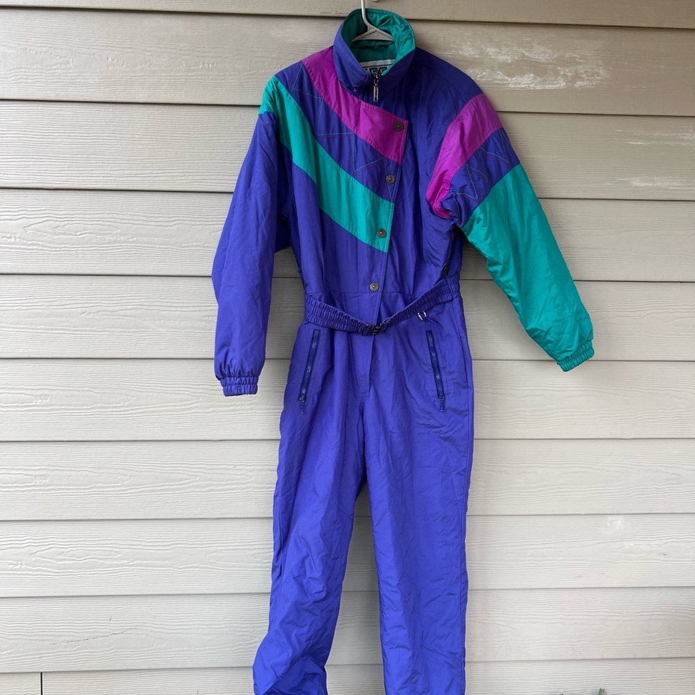 Vintage Colorblock Ski Suit